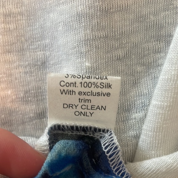 Bailey44 White Linen T-Shirt with Patterned Sheer Back - Picture 5 of 5